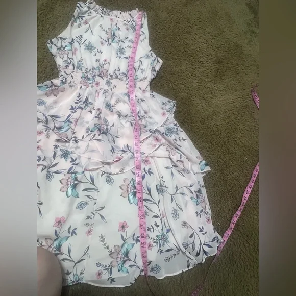 Eliza J Pink Floral Tiered Midi Dress / Plus Size 16 - Picture 14 of 14